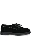 Hugo Boss Fringe-detail Suede Loafers In Black