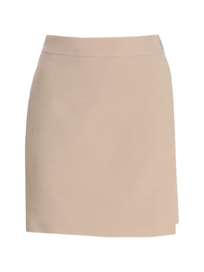 Hugo Boss Front-vent Mini Skirt In Pink