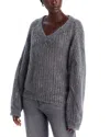 Hugo Boss Boss Fucinta V-neck Sweater In Gray