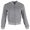 Hugo Boss Full Zip Bomber Jacket In Grey Wool In Grey