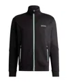 Hugo Boss Black Zip Jacket With Contrast Logo In Black