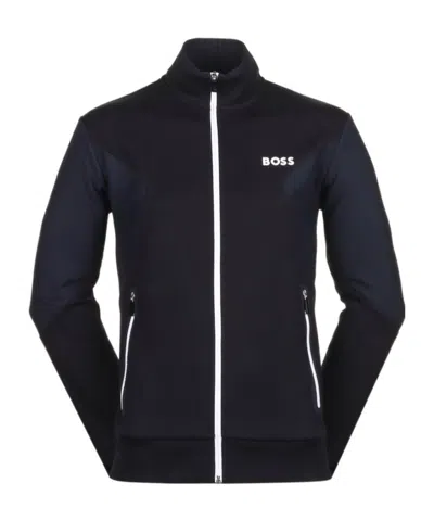 Hugo Boss Full Zipper Jacket In Black