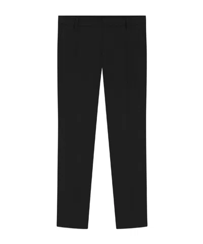 Hugo Boss Full-length Straight-leg Suit Trousers In Black