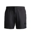 Hugo Boss Fully Lined Swim Shorts With Double B Monogram In Black