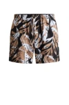 Hugo Boss Fully Lined Swim Shorts With Seasonal Print In Black