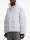 Hugo Boss Funnel-neck Jacket In Purple