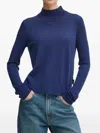 Hugo Boss Funnel-neck Sweater In Blue