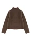 Hugo Boss Funnel Neck Sweater In Brown