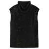 Hugo Boss Funnel-neck Top With Sequin Embellishments In Black