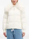 Hugo Boss Fur-collar Puffer Jacket In White