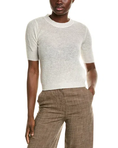 Hugo Boss Fusionana Mohair & Wool-blend Sweater In White
