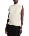 Hugo Boss Futrani Sleeveless Cashmere Sweater In White