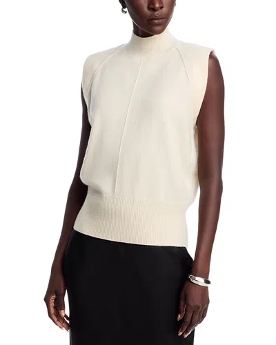 Hugo Boss Futrani Sleeveless Cashmere Sweater In White