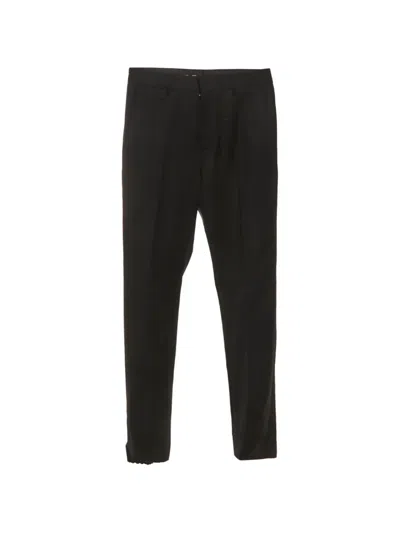 Pre-owned Hugo Boss Gabardine Trousers In Black
