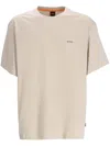 Hugo Boss Galaxy Cotton T-shirt In Neutrals