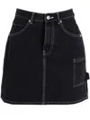 Hugo Boss Galinda Denim Mini Skirt In Black