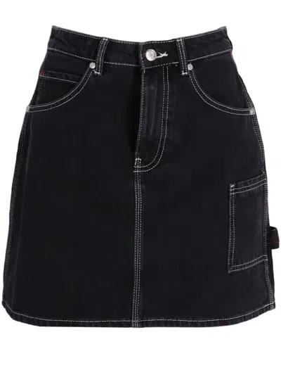 Hugo Boss Galinda Denim Mini Skirt In Black