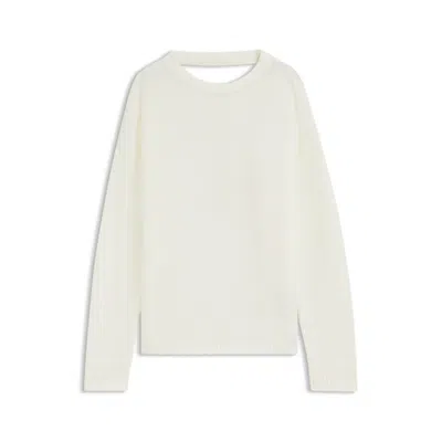 Hugo Boss Gallery Collection Oversized-fit Sweater In A Wool Blend In White
