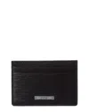 Hugo Boss Gallery Leather Card Case In Black