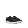 Hugo Boss Gary Lace-up Leather Sneakers In Blue