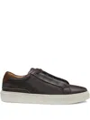 Hugo Boss Gary Leather Lace-up Sneakers In Brown