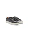 Hugo Boss Gary Low-top Trainers In Burnished Leather In Grey