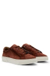 Hugo Boss Gary Low-top Trainers In Suede In Brown