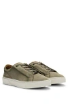 Hugo Boss Gary Low-top Trainers In Suede In Light Green