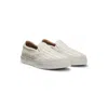 Hugo Boss Gary Slip-on Trainers With Woven And Plain Suede In White