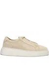 Hugo Boss Gary Suede Platform Sneakers In Neutral