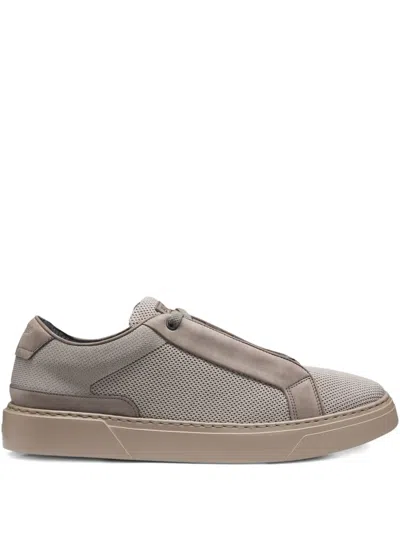 Hugo Boss Gary Tenn Perforated Sneakers In Neutral