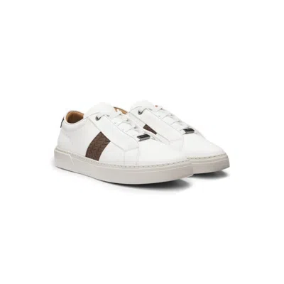 Hugo Boss Gary Trainers With Woven Details In White