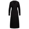 Hugo Boss Gathered-detail Regular-fit Dress In Soft Satin In Black