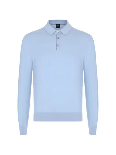 Hugo Boss Gemello Buttoned Polo Shirt In Blue