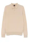 Hugo Boss Gemello-p Knitwear With Classic Polo Collar In Neutrals