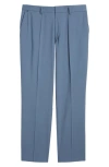 Hugo Boss Genius Flat Front Stretch Wool Blend Pants In Open Blue