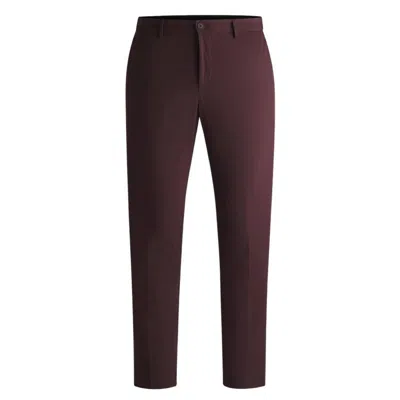 Hugo Boss Genius Slim-fit Trousers In Red