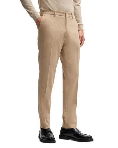 Hugo Boss Genius Tech Flannel Pants With Cinched Sidetabs In Open White