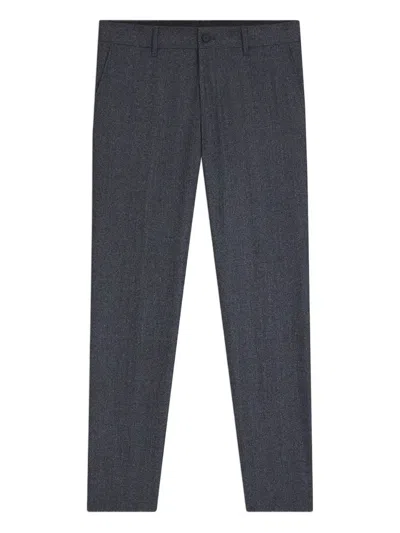 Hugo Boss Genius Virgin Wool Trousers In Blue