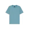 Hugo Boss Geometric-jacquard T-shirt In Mercerized Cotton In Blue