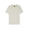 Hugo Boss Geometric-jacquard T-shirt In Mercerized Cotton In Neutral