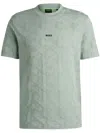 Hugo Boss Relaxed-fit T-shirt In Cotton With Circle Jacquard