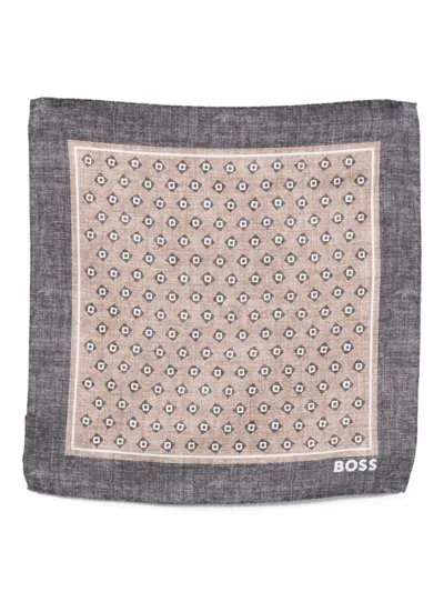 Hugo Boss Geometric-pattern Pocket Square