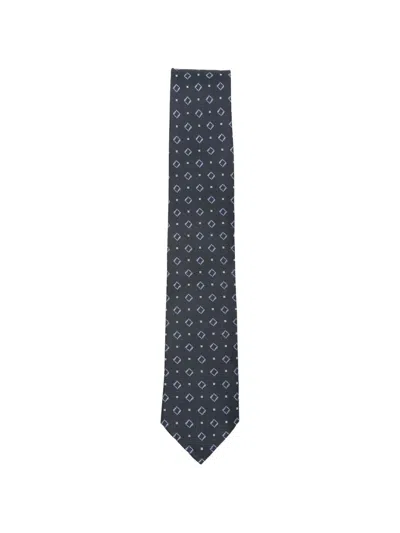 Hugo Boss Geometric Pattern Tie In Black