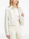 Hugo Boss Geometric-pattern Zip-front Jacket In White