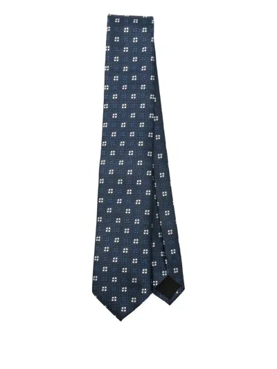 Hugo Boss Geometric-patterned Silk-blend Tie