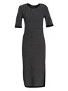 HUGO BOSS GEOMETRIC-PRINT MIDI DRESS