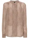 Hugo Boss Geometric-print Shirt In Neutrals