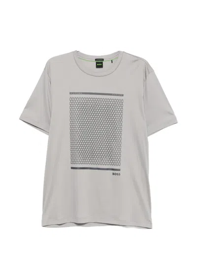 Hugo Boss Geometric-print T-shirt In Black