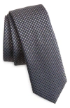 Hugo Boss Geometric Silk Blend Tie In Medium Beige